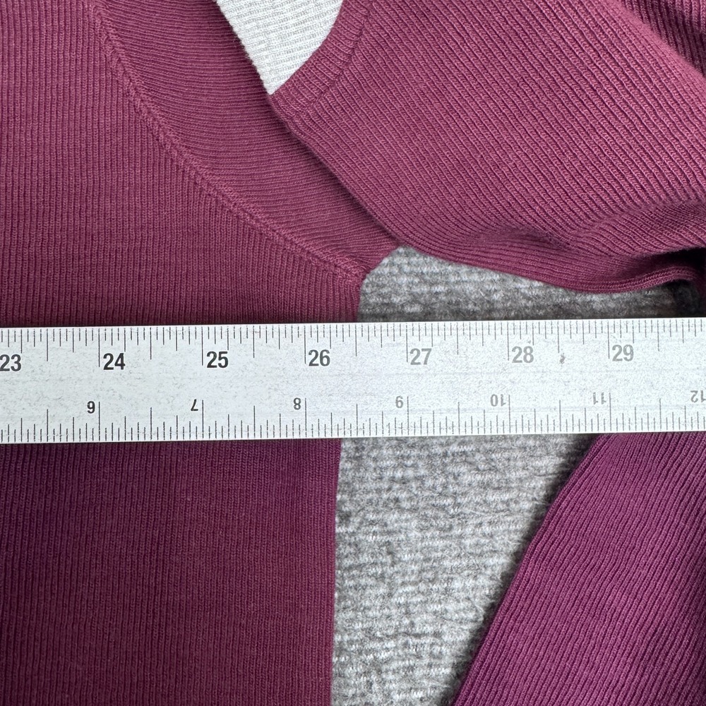 Marithe Francois Girbaud Wine and Gray Sweater - Picture 4 of 5